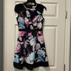 Cap sleeve floral dress